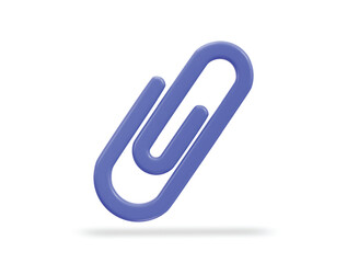 paper clip icon 3d rendering