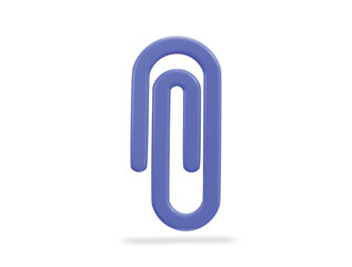 paper clip icon 3d rendering