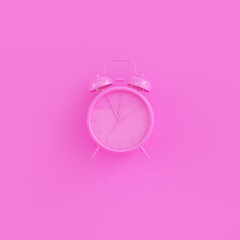 Pink Analog Clock  With Pink Background