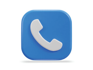 3d telephone icon vector illustration