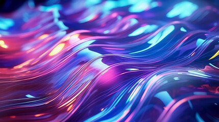 Dive into the allure of this shimmering holographic design, a masterpiece that serves as a colorful and artistic background created with Generative AI technology
