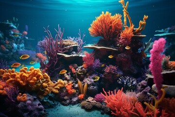 Fototapeta na wymiar Stunning vibrant underwater reef. Generative AI