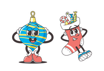 Bauble, The Bling-loving Disco Diva, And Stocking with Sweets Characters, Groovy Stars Of Christmas Celebration