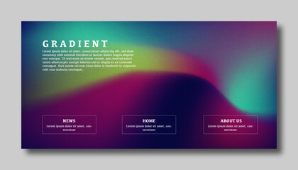 Modern trendy grainy gradient background, colorful abstract liquid 3d . Soft gradient backdrop with place for text. Futuristic design for banner, poster, cover, flyer, presentation, landing page