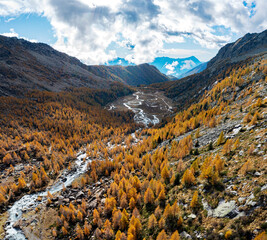 Locality Preda rossa in Val Masino, Valtellina, Italy, autumn view - 669616395