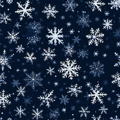 Fototapeta na wymiar Seamless pattern with snowflakes in Christmas day