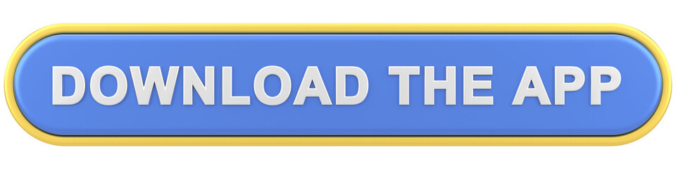 Download the app button. 3D illustration.