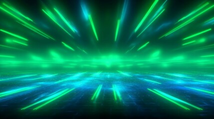 background design with blue and green neon laser generative ai