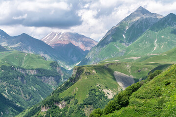 Obraz premium Caucasus Mountains in Kazbegi, Georgia
