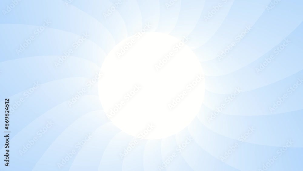 Poster light blue circular rotating background. footage for creating an intro. rendering animation.