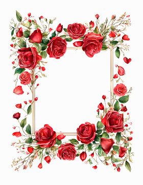 Valentine's day mockup frame background with copy space