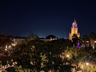 main square in the night