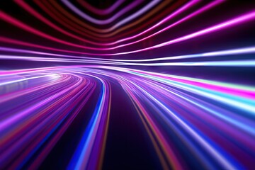 Neon spiral vortex in tech-inspired background