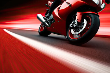 Obraz premium motorcycle on color background, copyspace for your individual text