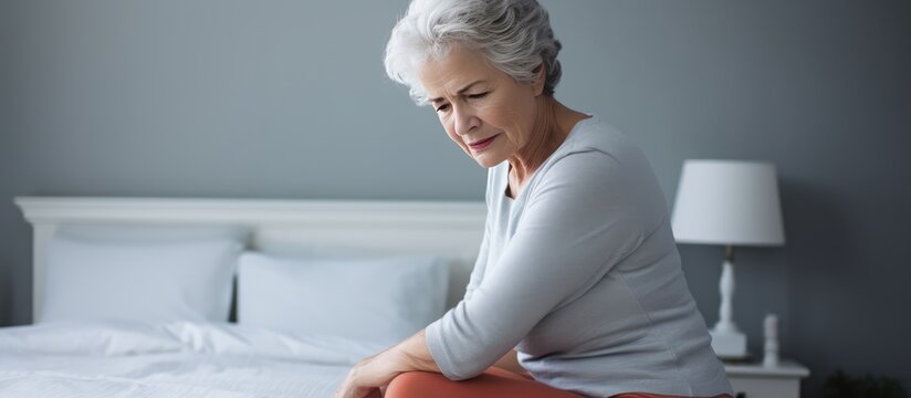 Elderly woman experiences back pain