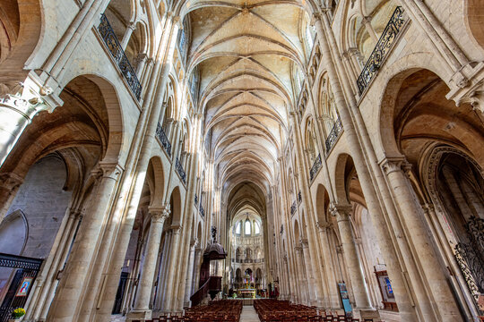 Cathedral of Our Lady, Noyon, France, interiors