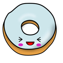 Emoticon character donuts	