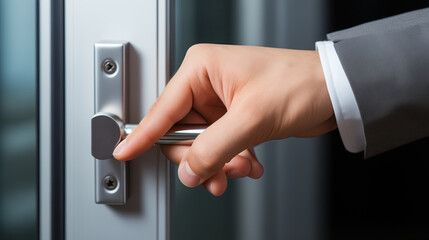 Naklejka premium Close the door … please ..!