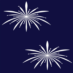 Fototapeta premium Shooting stars icons. Vector falling star silhouettes or comets isolated on bule background.