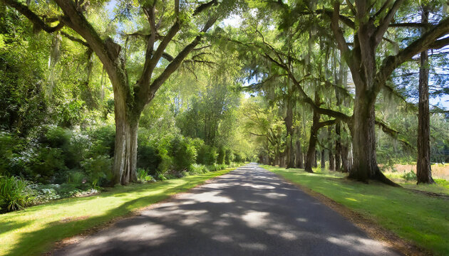 A Beautiful Road Through Lush Greenery