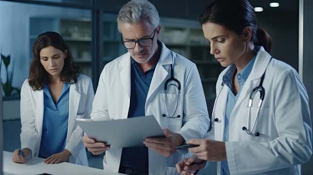 team working together in hospital