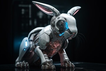 Easter bunny futuristic. Generative AI