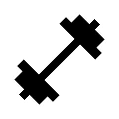 Obraz premium Gym dumbbell flat vector icon.