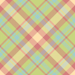 Tartan fabric texture of background plaid check with a seamless pattern vector textile.