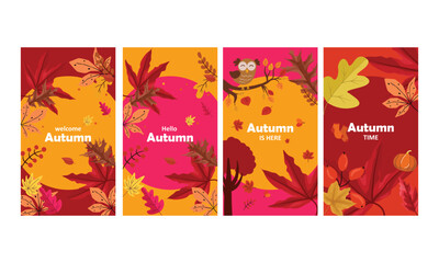 Autumn, trendy backgrounds. Abstract vector templates posters, invitation, cards, flyers, cover, banners, placards, brochure, social media, sales, and advertising for your business.
