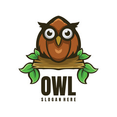 Illustration Owl Mascot Logo