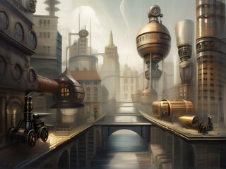 Steampunk city