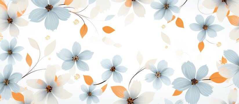 Fototapeta Contemporary seamless floral motif