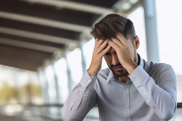 man having headache