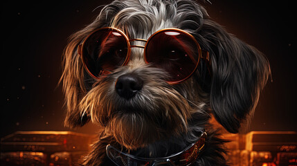 Fototapeta premium dog in sunglasses