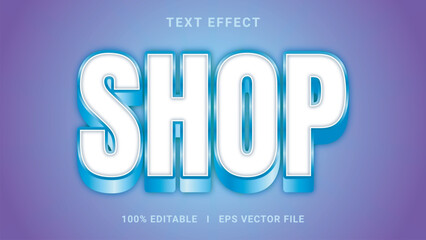 Modern editable shop text effect 3d text effect