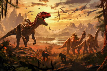 dinosaurs - obrazy, fototapety, plakaty