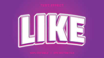 Modern editable like text effect 3d text effect