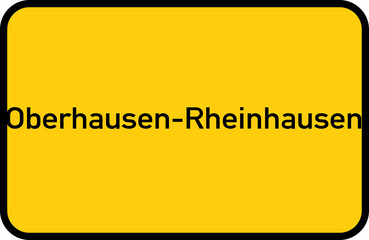 City sign of Oberhausen-Rheinhausen - Ortsschild von Oberhausen-Rheinhausen