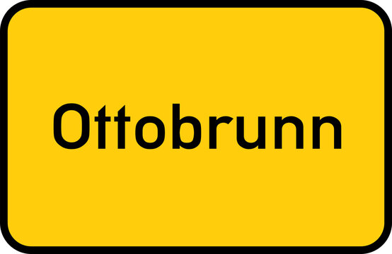 City sign of Ottobrunn - Ortsschild von Ottobrunn