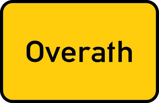 City sign of Overath - Ortsschild von Overath