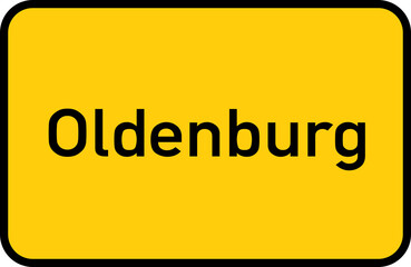 City sign of Oldenburg - Ortsschild von Oldenburg