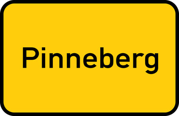 City sign of Pinneberg - Ortsschild von Pinneberg