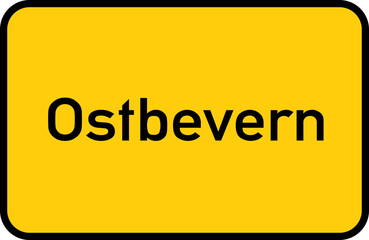City sign of Ostbevern - Ortsschild von Ostbevern