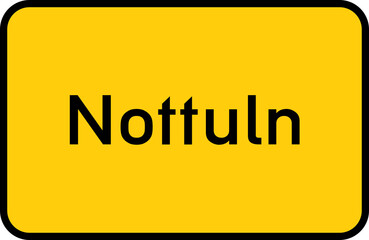 City sign of Nottuln - Ortsschild von Nottuln