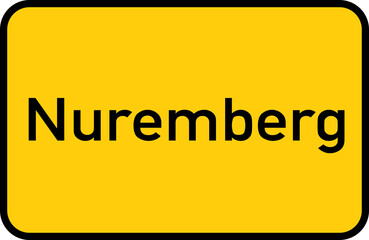 City sign of Nuremberg - Ortsschild von Nuremberg