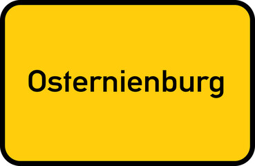 City sign of Osternienburg - Ortsschild von Osternienburg