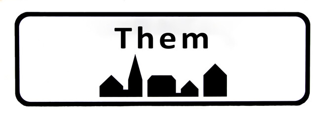 City sign of Them - Them Byskilt