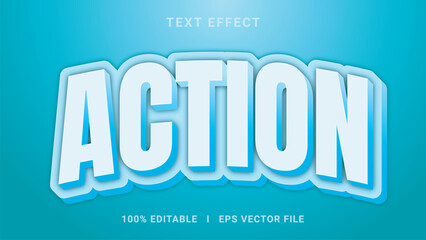Modern editable action text effect 3d text effect