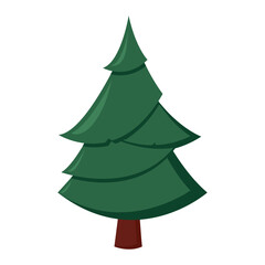 Winter colorful cartoon Christmas tree