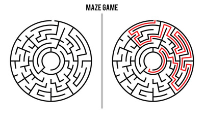 Advanced Circular/Circle Maze Puzzle Game And Solution	